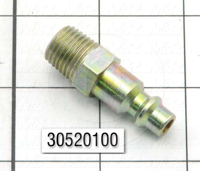 Plug, Coupler Type, 1/4" NPTF Thread Size, Male Mounting Option