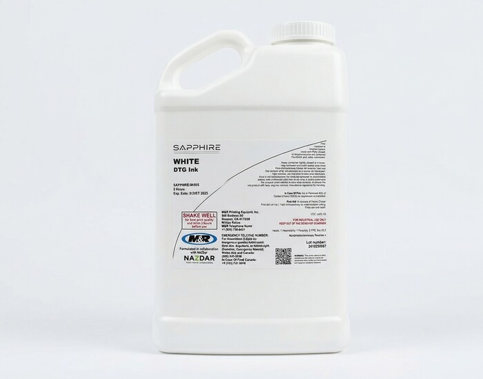 Polaris - Direct to Garment (DTG), M&R Brand, 5 Liters Size, Polaris Sapphire White Ink (Qty 2 per Box)