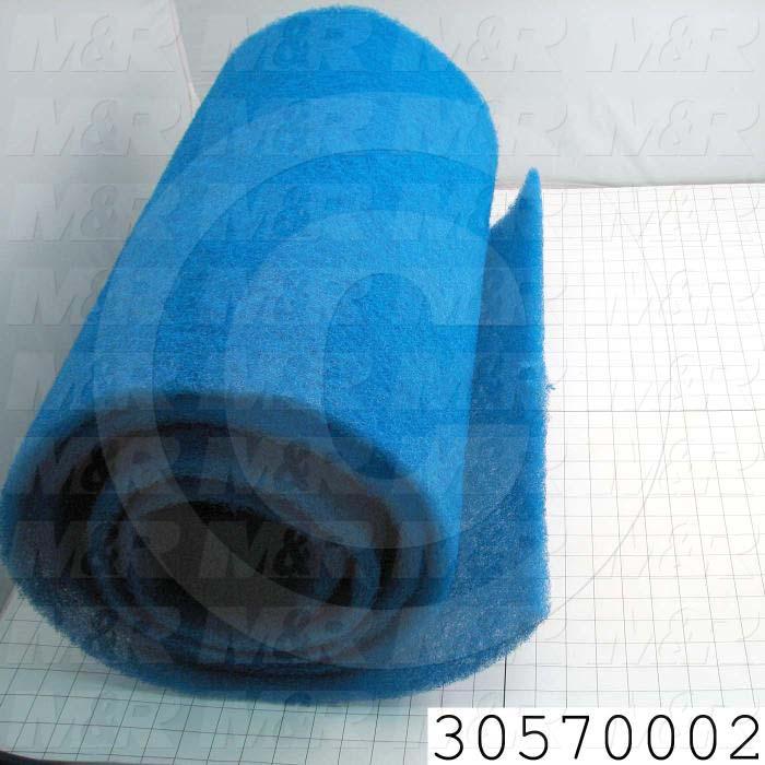 Polyester Fiber/Filter, Rigid Type, 25" Width, 144" Length, 0.50 in. Thickness, Used For Omni Bagger Filter Notes