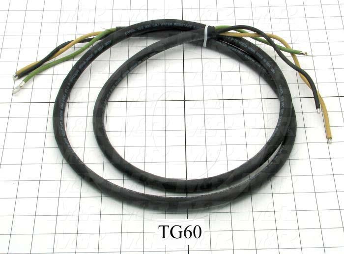 Power Cord, 120", 3 Conductors, 10AWG