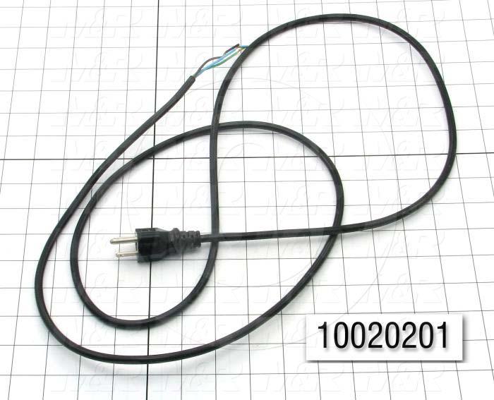 Power Cord, 2m, 3 Conductors, 18AWG, NEMA 5-15P Plug Configuration