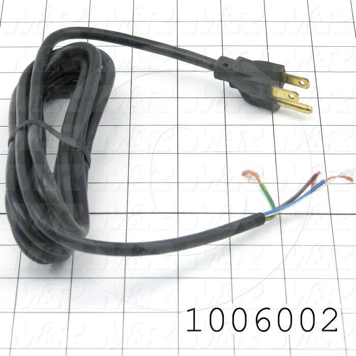 Power Cord, 3m, 3 Conductors, 18AWG