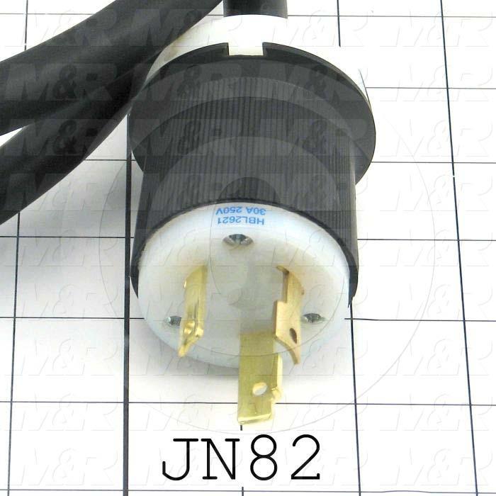 Power Cord, 96", 3 Conductors, 12AWG