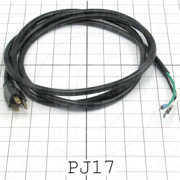Power Cord, 96", 3 Conductors, 14AWG