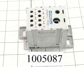 Power Distribution Block, 1 Pole, 1 Line Connection/Pole, 2/0-14AWG Line Wire Range, 8 Load Connection/Pole, 2-14AWG Load Wire Range, 310A