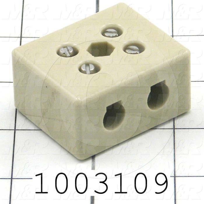 Power Distribution Block, Ceramic, 2 Poles, 5000VAC, 1000ºC