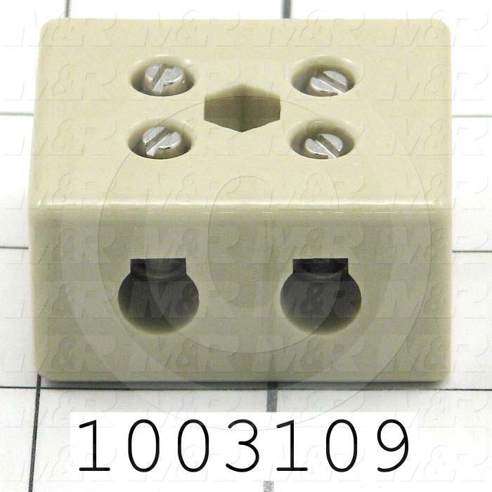Power Distribution Block, Ceramic, 2 Poles, 5000VAC, 1000ºC