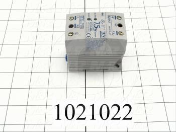 Power Supply, 100-240VAC Input Voltage, 0.17A Input Current, 7.5W, 24VDC Output Voltage, 0.3A Output Current