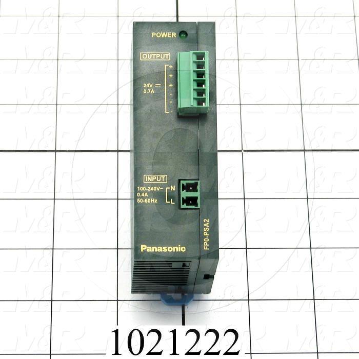 Power Supply, 100-240VAC Input Voltage, 0.4A Input Current, 24VDC Output Voltage, 0.7A Output Current