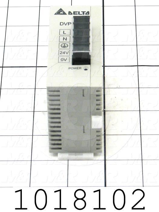 Power Supply, 100-240VAC Input Voltage, 24W, 24VDC Output Voltage, 1A Output Current