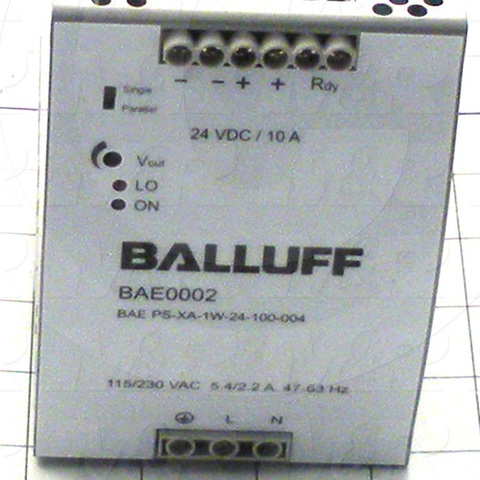 Power Supply, 100-240VAC Input Voltage, 3.2A Input Current, 240W, 24VDC Output Voltage, 10A Output Current, For Use With UV LED