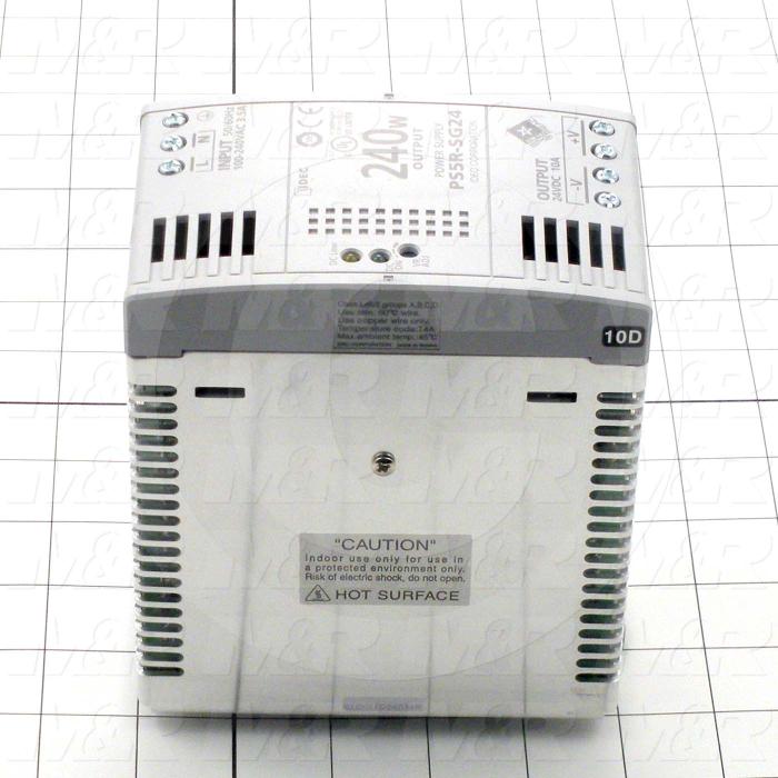 Power Supply, 100-240VAC Input Voltage, 3.5A Input Current, 240W, 24VDC Output Voltage, 10A Output Current