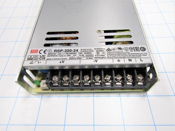 Power Supply, 85-264VAC Input Voltage, 4A Input Current, 24VDC Output Voltage, 13.4A Output Current