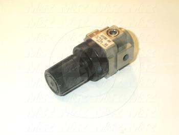 Pressure Regulator, 1.0 MPa Max. Pressure, M5 Port In, Panel Mounting, M5 Port Out