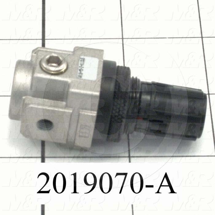 Pressure Regulator, 1.0 MPa Max. Pressure, M5 Port In, Panel Mounting, M5 Port Out