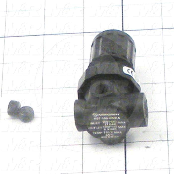 Pressure Regulator, 300 Psi Max. Pressure, 1/8" NPT Port In, Bracket Mounting, 1/8" NPT Port Out, With Gauge