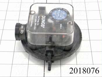 Pressure Regulators/Switches, Max. Pressure 20"wc, Pressure Range .08-.60"wc, Contact ratings 120V 5AMP
