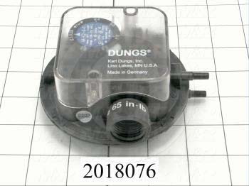 Pressure Regulators/Switches, Max. Pressure 20"wc, Pressure Range .08-.60"wc, Contact ratings 120V 5AMP