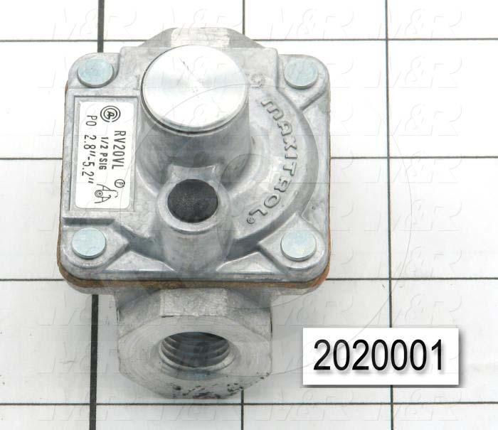 Pressure Regulators/Switches, Thread Size 1/4" NPT, Max. Pressure 0.5 Psi, Pressure Range 2.8-5.2"wc