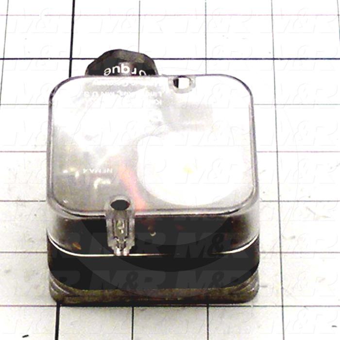 Pressure Regulators/Switches, Thread Size 1/4" NPT, Max. Pressure 7.0 Psi, Pressure Range 0.4-4.0"wc, Contact ratings 240V 10AMP