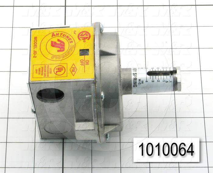 Pressure Switch, 0.1" WC Minimum Pressure, 4" WC Maximum Pressure