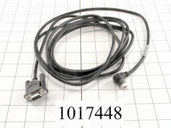 Programming Cable, 3m, PC Serial to Serial, Female DB9, To Mini-Din5, Use For Pan. Touch Panels