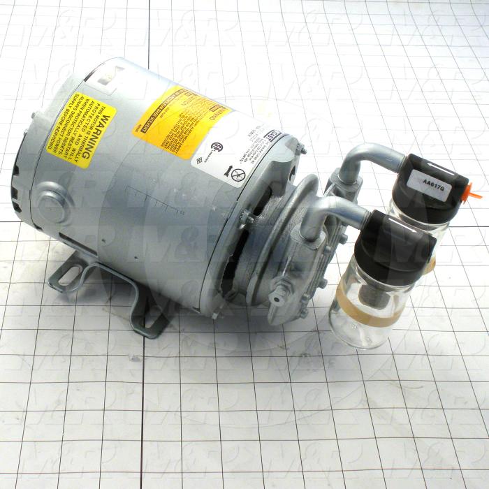 Pump, Type: Electromechanical, Max. Vacuum: 20"Hg