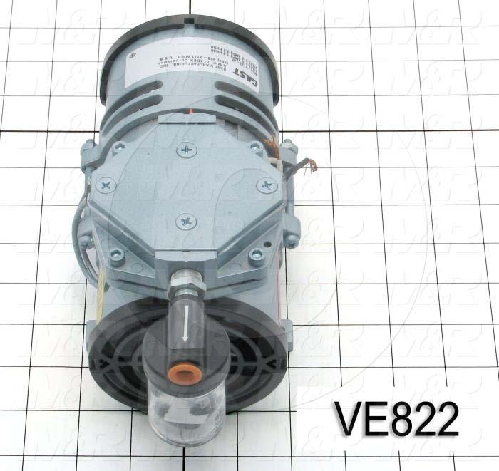 Pump, Type: Electromechanical, Max. Vacuum: 24"Hg