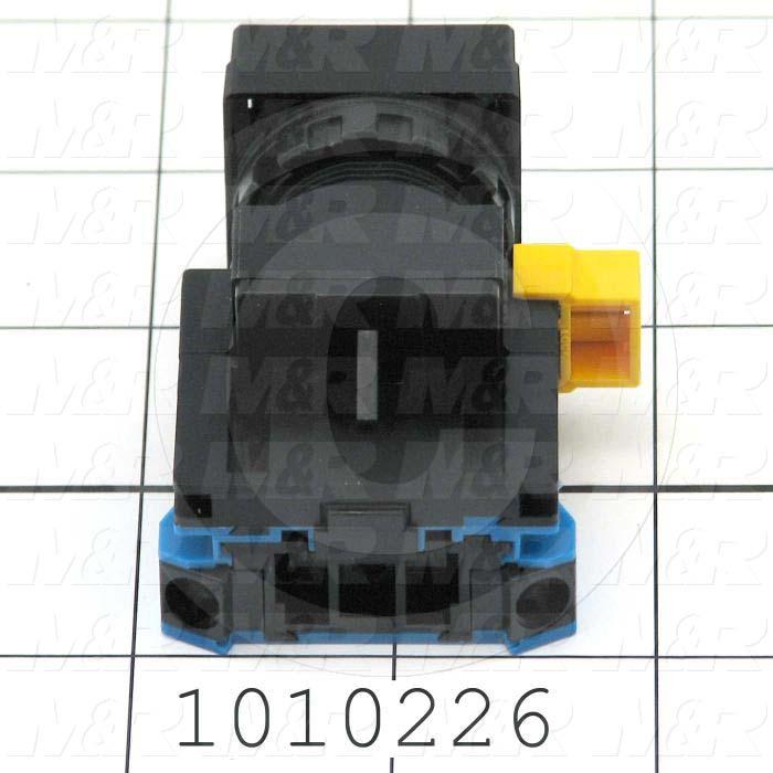 Pushbutton Switch, Maintained, Square, Blue, 1NO