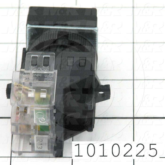 Pushbutton Switch, Momentary, Arrow, White