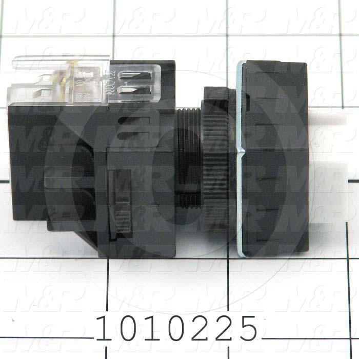 Pushbutton Switch, Momentary, Arrow, White