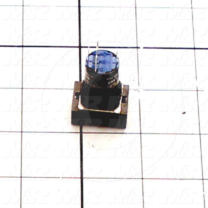 Pushbutton Switch, Momentary, Rectangle, Blue, SPDT, Incandescent, 24V