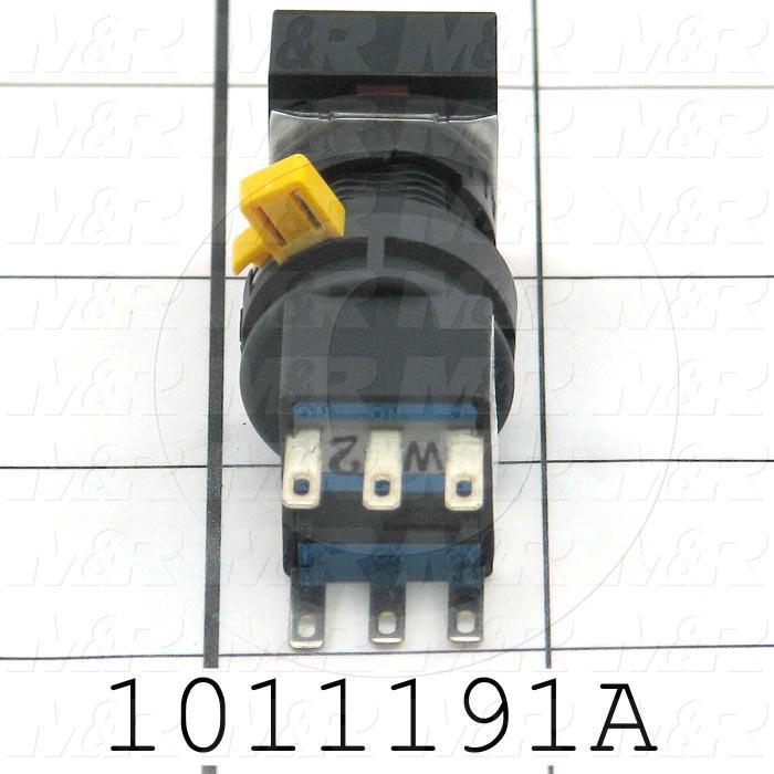 Pushbutton Switch, Momentary, Rectangle, Red, SPDT, Illuminated, 120V