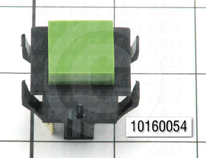 Pushbutton Switch, Momentary, Square, Green, 1NO