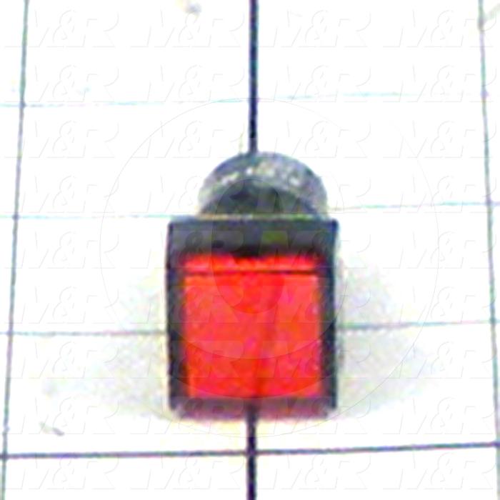 Pushbutton Switch, Momentary, Square, Red, SPDT, LED, 24VDC