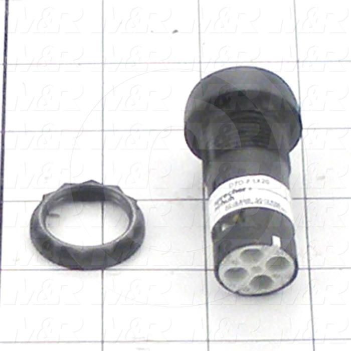 Pushbutton Switch, Unibody, Momentary, Round, 22mm, Green, 2NO