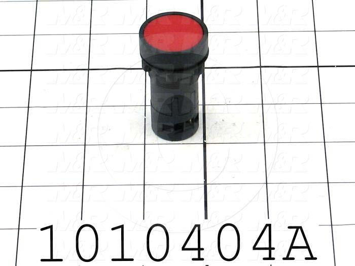 Pushbutton Switch, Unibody, Momentary, Round, 22mm, Red, 1NC