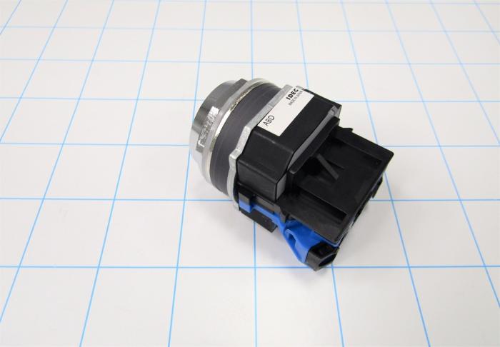 Pushbutton Switch, Unibody, Momentary, Round, 30.5mm, Flush Head, Green, 1NO, 250V, 10A