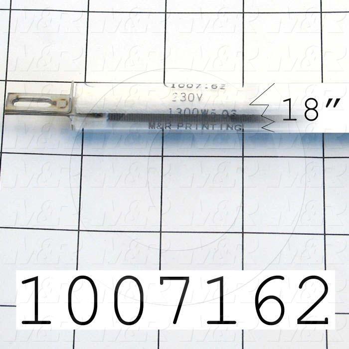 Quartz, Curing Length 18", 230VAC, 1300W, Vertical Burn