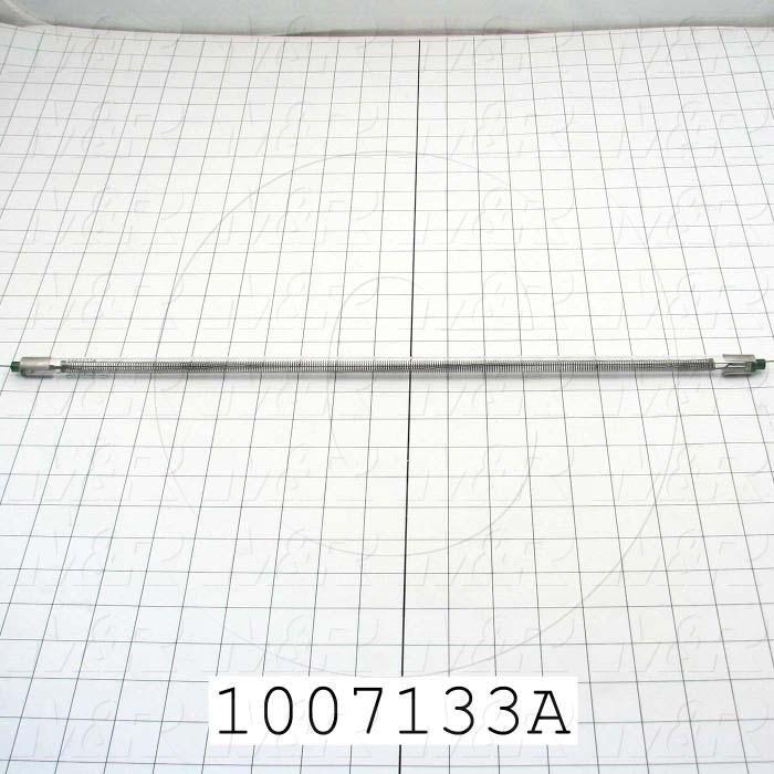 Quartz, Curing Length 18", 250VAC, 1080W, Filament Length 17.25", Total Length 20.25", Marked Black