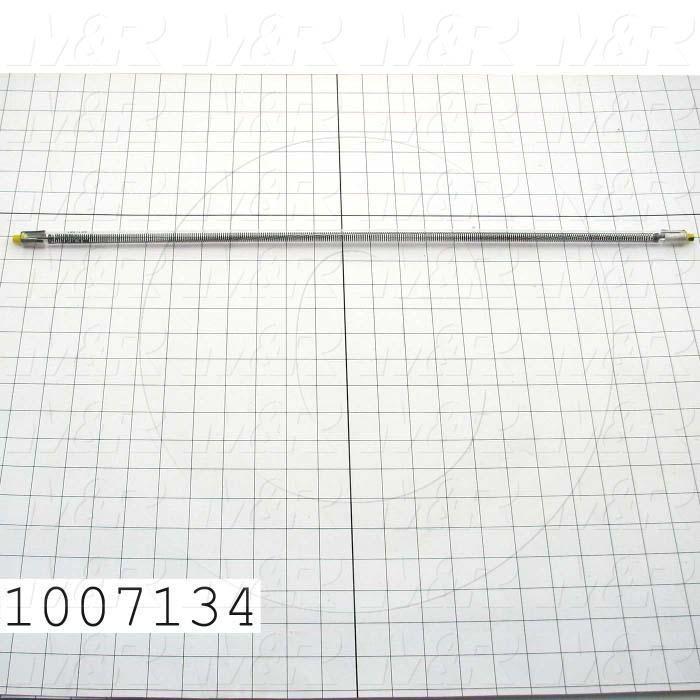 Quartz, Curing Length 22", 220VAC, 1335W, Filament Length 21.25", Total Length 24.25", Marked Yellow