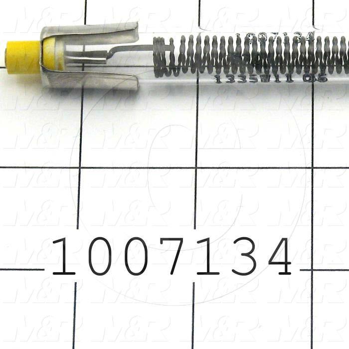 Quartz, Curing Length 22", 220VAC, 1335W, Filament Length 21.25", Total Length 24.25", Marked Yellow
