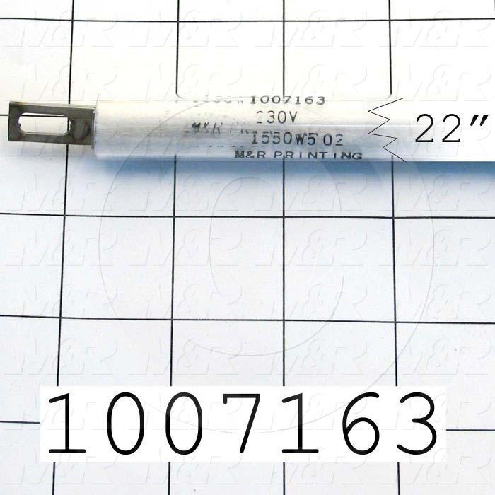 Quartz, Curing Length 22", 230VAC, 1590W, Vertical Burn