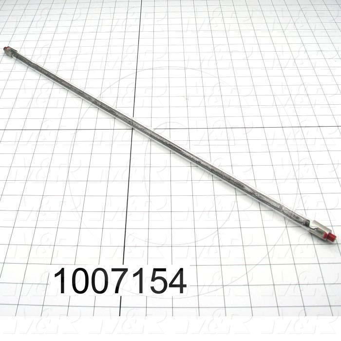 Quartz, Curing Length 22", 380VAC, 1396W, Filament Length 21.25", Total Length 24.25", Marked Red