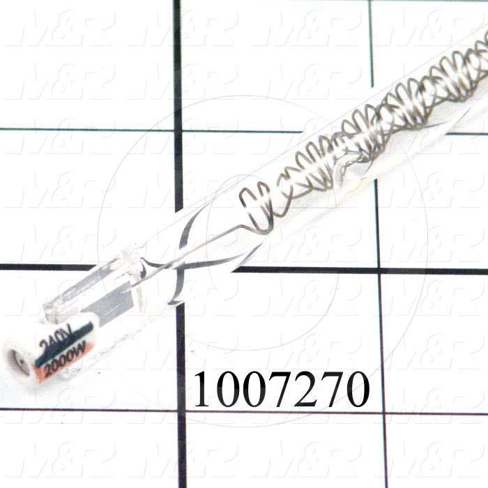 Quartz, Curing Length 36", 240VAC, 2000W, Filament Length 36.25", Total Length 39.25", Instant On