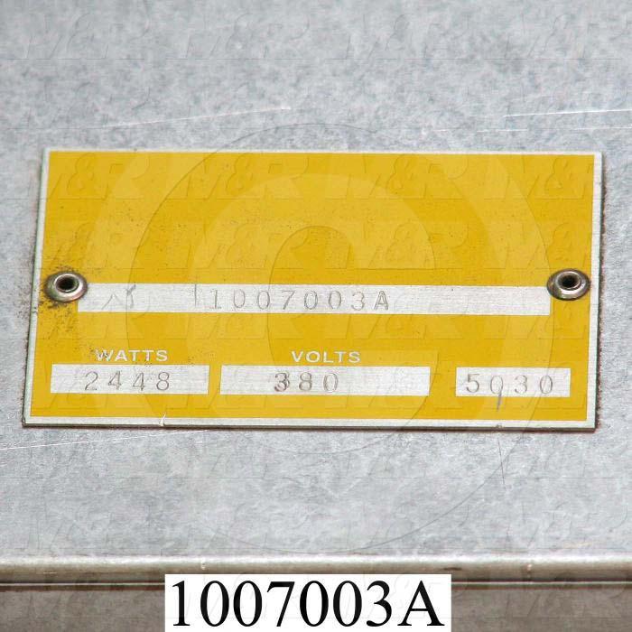 Radiant Panel, Dimension 12"x24", 2448W, Voltage 380VAC, 1-3 Phase