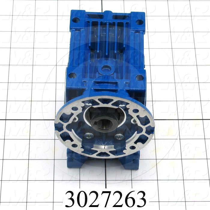 Reducers, Angle Type, Worm Type of Gears, 10:1 Ratio, Hollow Bore, 18 mm Output Diameter, Hollow Bore & Flange, 14 mm Input Diameter, IEC 63 Input Flange Size