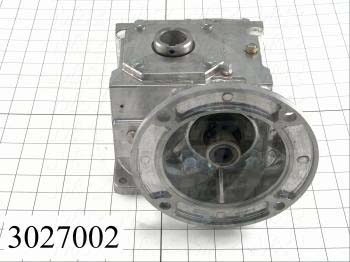 Reducers, Angle Type, Worm Type of Gears, 20:1 Ratio, Hollow Bore, 1" Output Diameter, Hollow Bore & Flange, 5/8" Input Diameter, NEMA 56 Input Flange Size, Foot mounted