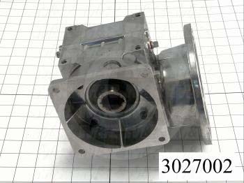Reducers, Angle Type, Worm Type of Gears, 20:1 Ratio, Hollow Bore, 1" Output Diameter, Hollow Bore & Flange, 5/8" Input Diameter, NEMA 56 Input Flange Size, Foot mounted