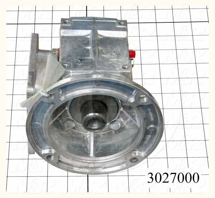 Reducers, Angle Type, Worm Type of Gears, 20:1 Ratio, Hollow Bore, 1" Output Diameter, Hollow Bore & Flange, 5/8" Input Diameter, NEMA 56 Input Flange Size, Foot mounted